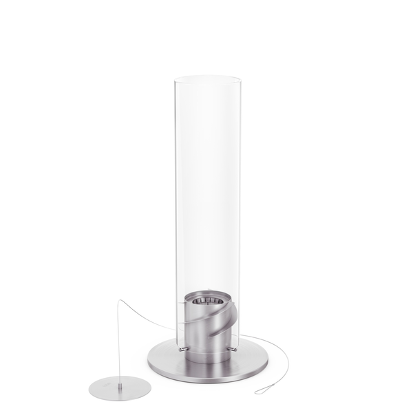 SPIN 1200 Tischfeuer silber | Outdoor &amp; Indoor