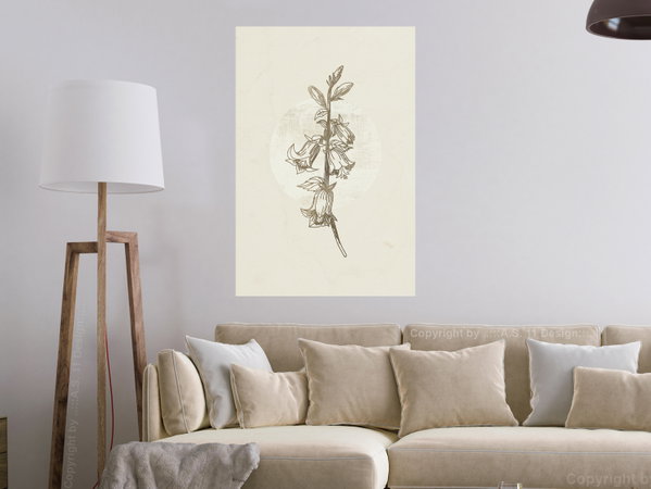 Kunstdruk op canvas 'Field Pattern Vertical'
