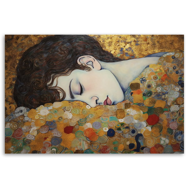 Kunstdruck auf Leinwand 'Klimt - Woman Face 3'