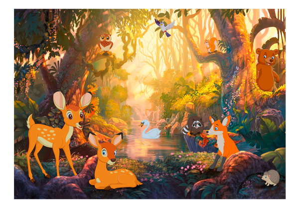 Selbstklebende Tapete 'Animals in the Forest'