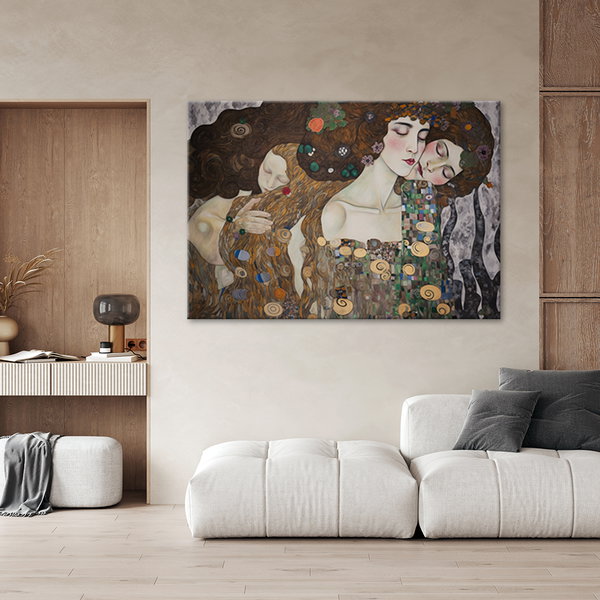 Kunstdruck auf Leinwand 'Klimt's Enchanted Harmony'