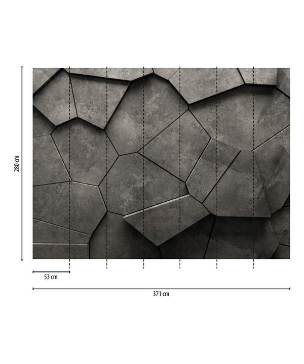 Tapete 'Stone Mosaic' 371x280cm