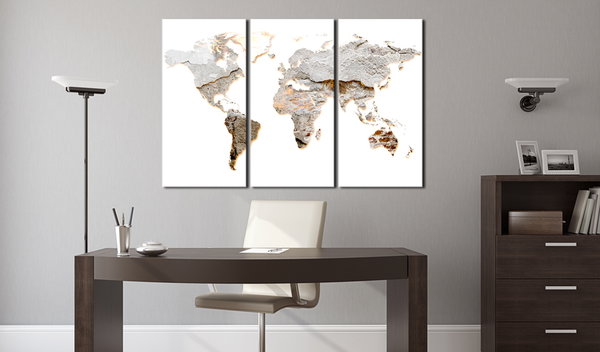 Kunstdruck auf Leinwand 'Concrete Continents'