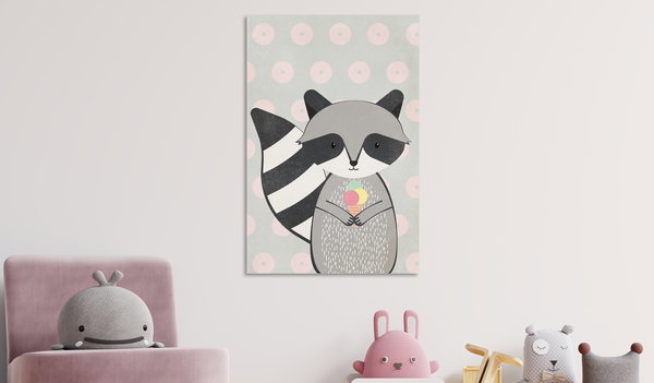 Εκτύπωση τέχνης 'Glutton Raccoon Vertical'