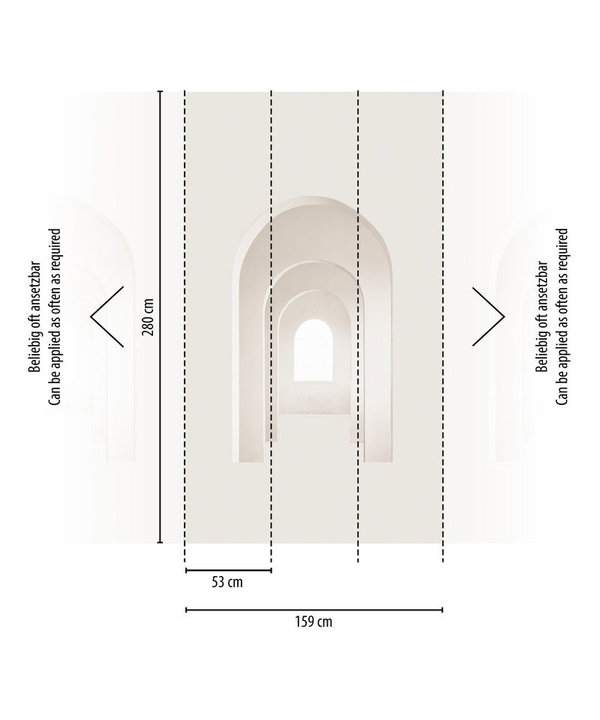 Tapete 'Archway Light' 159x280cm