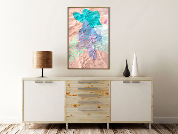 Poster 'Colourful Camouflage (Peach)'