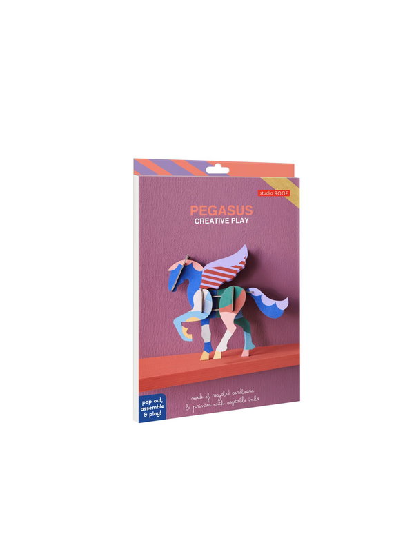Papierskulptur 'Geflügelter Pegasus'