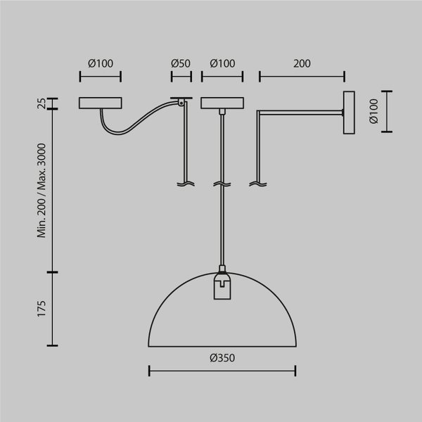 Pendant Light 'Basic colors 3'