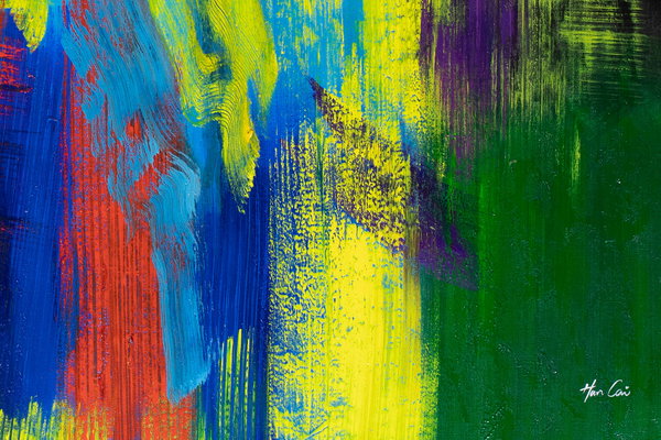 Großzügig aufgetragene Farben
