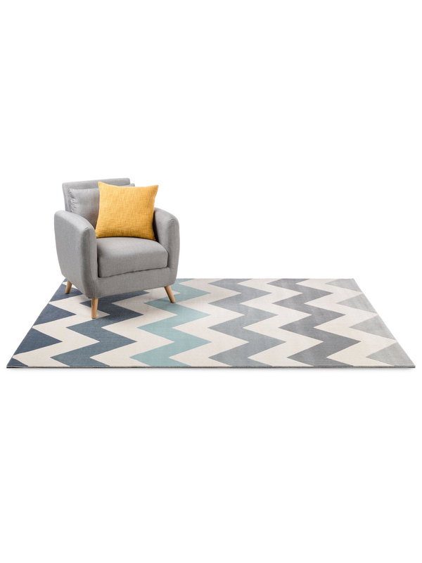 Design Teppich Dessert Blau