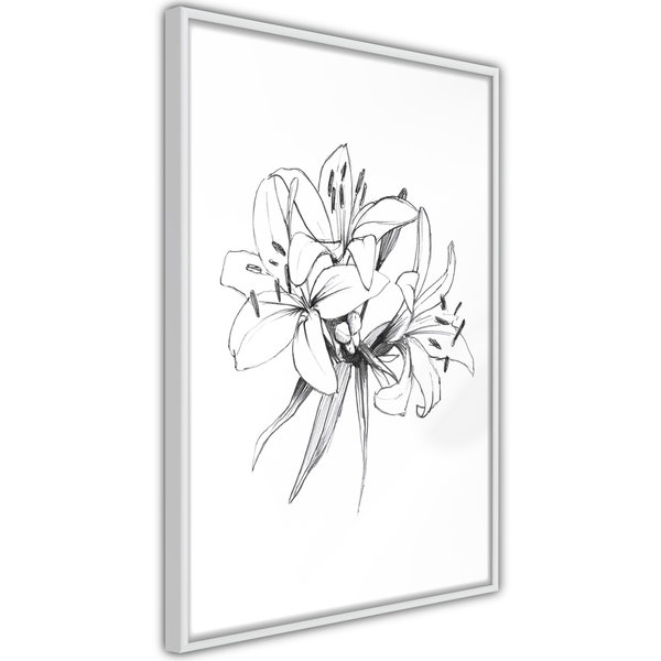 Poster 'Drawn Flowers'