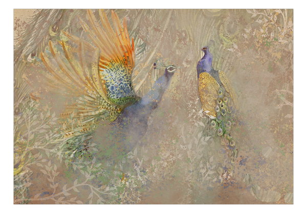 Tapete 'Peacocks Dancing - First Variant'