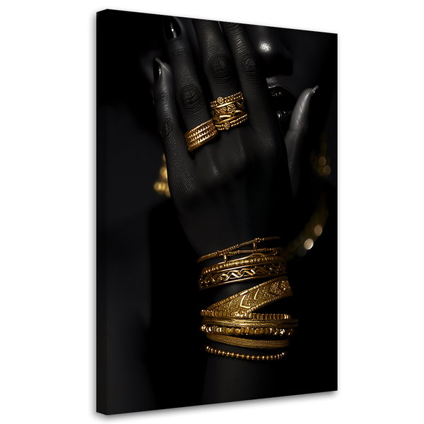 Kunstdruck auf Leinwand 'Golden Elegance 11'