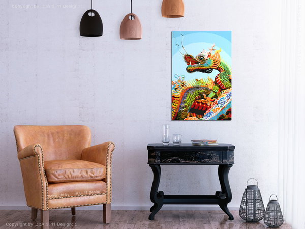 Malen nach Zahlen für Erwachsene 'Colourful Dragon'