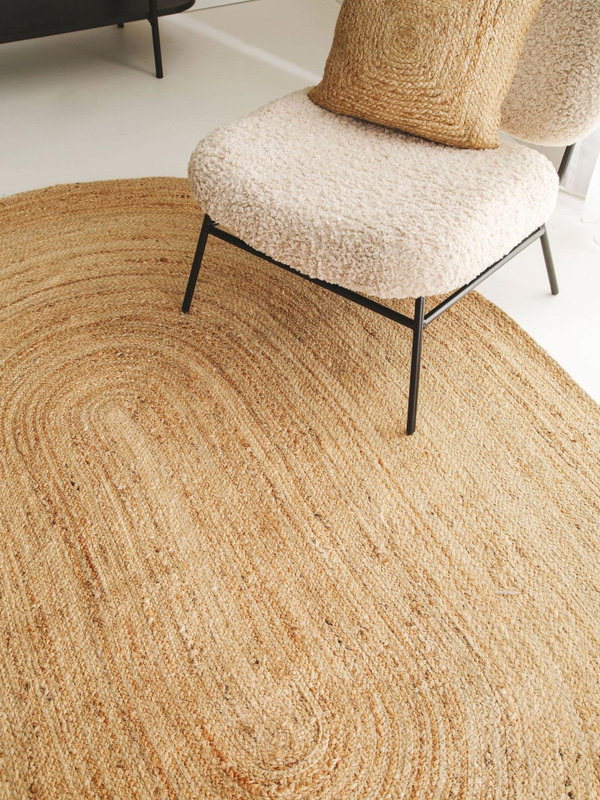 Design Juteteppich Jutta Hellbraun