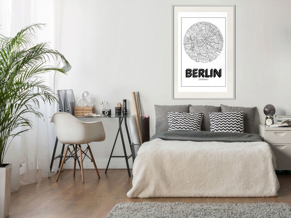 Poster 'City Map: Berlin (Round)'