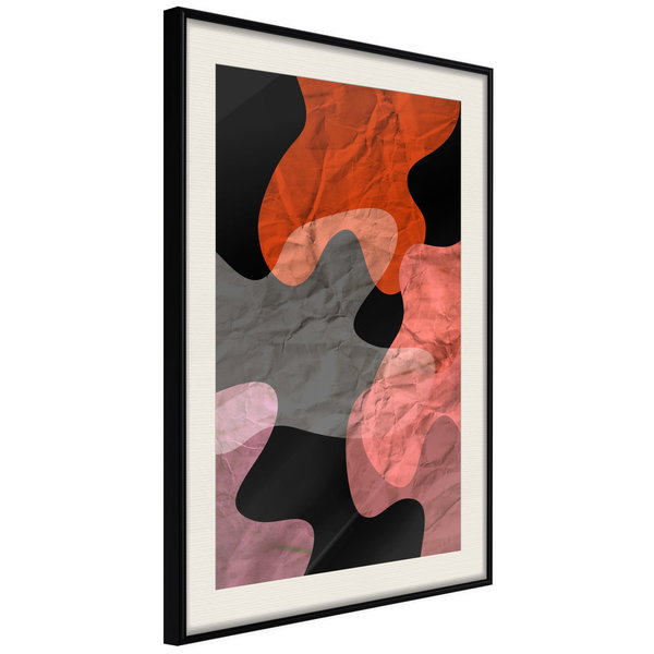 Poster 'Colourful Camouflage (Orange)'