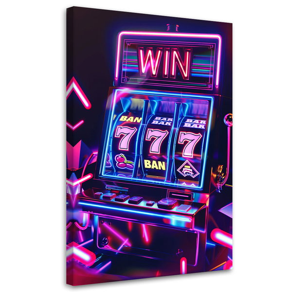 Kunstdruck auf Leinwand 'Jackpot Machine'
