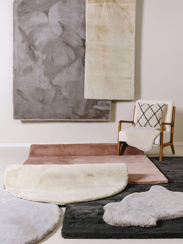 Design Fellteppich Dave Grau