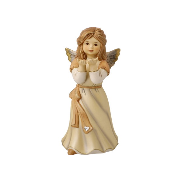 Modern porcelánfigura 'Make a Wish', művész: Goebel 7x15,5x7cm