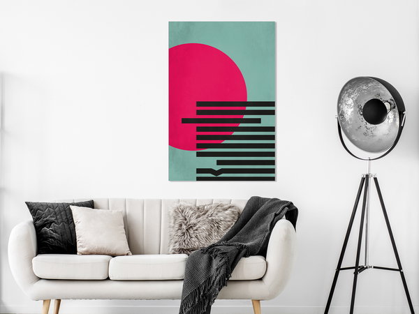 Kunstdruck auf Leinwand 'Pink Sun Vertical'