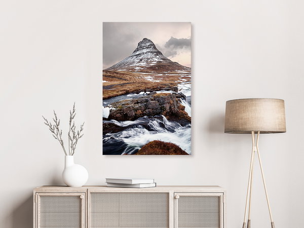 Kunstdruck auf Leinwand 'Kirkjufell Vertical'