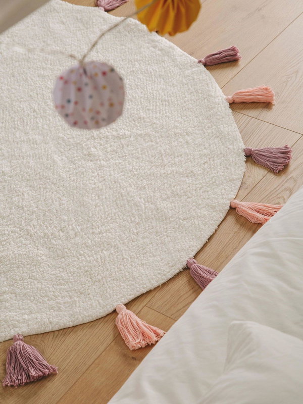 Design Waschbarer Kinderteppich Malu Rosa II