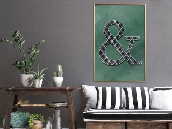 Poster 'Ampersand on Green Background'