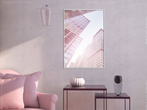 Poster 'Steel and Glass (Pink)'