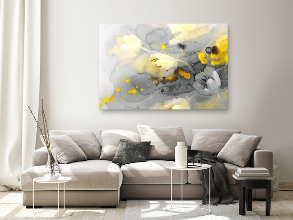 Kunstdruck auf Leinwand 'Colorful Storm of Flowers Wide'