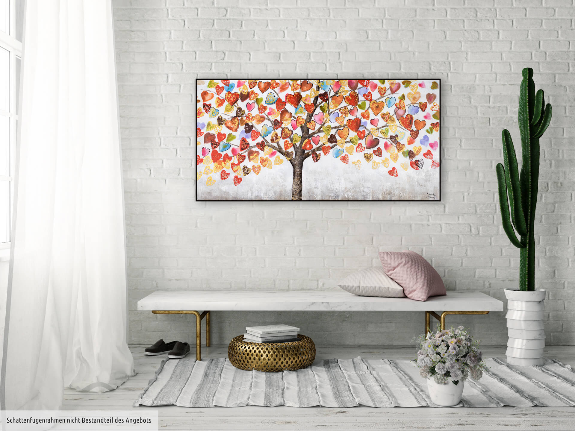 Acryl-Bild Baum Natur Bunt Herzen Kaufen | KunstLoft