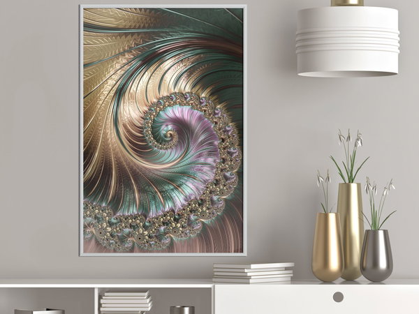 Poster 'Iridescent Spiral'