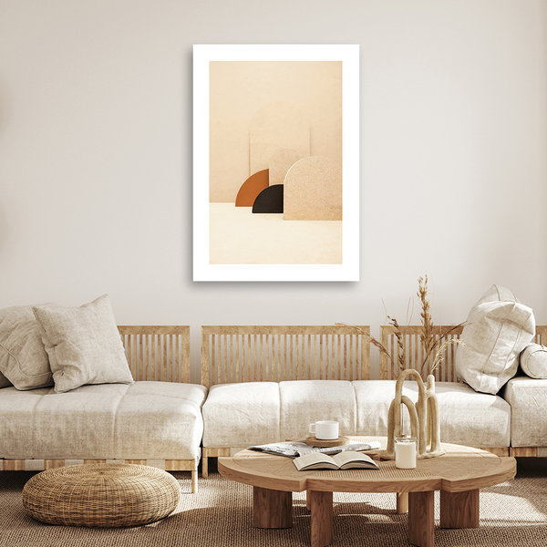 Stampa su tela 'Shapes in Earth Tones'
