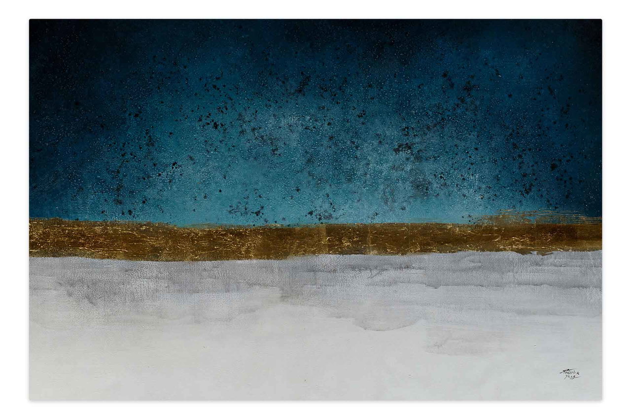 Olieverf schilderijen 'Deep in the ocean' | Handgeschilderd unicum 180x120cm komt in de ruimte goed tot zijn recht.
