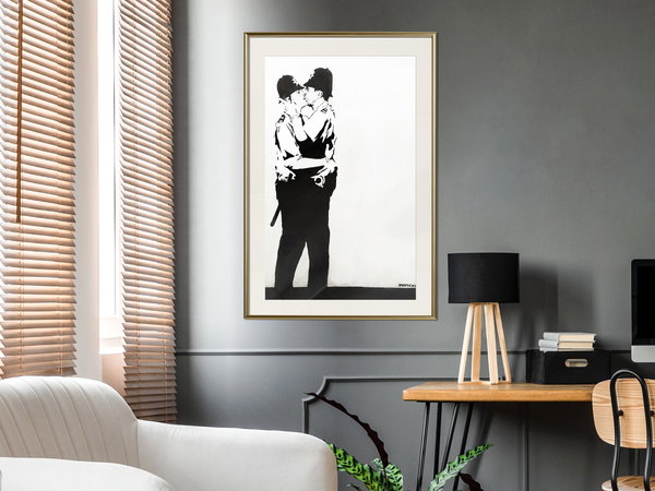 Poster 'Policemen Kissing'