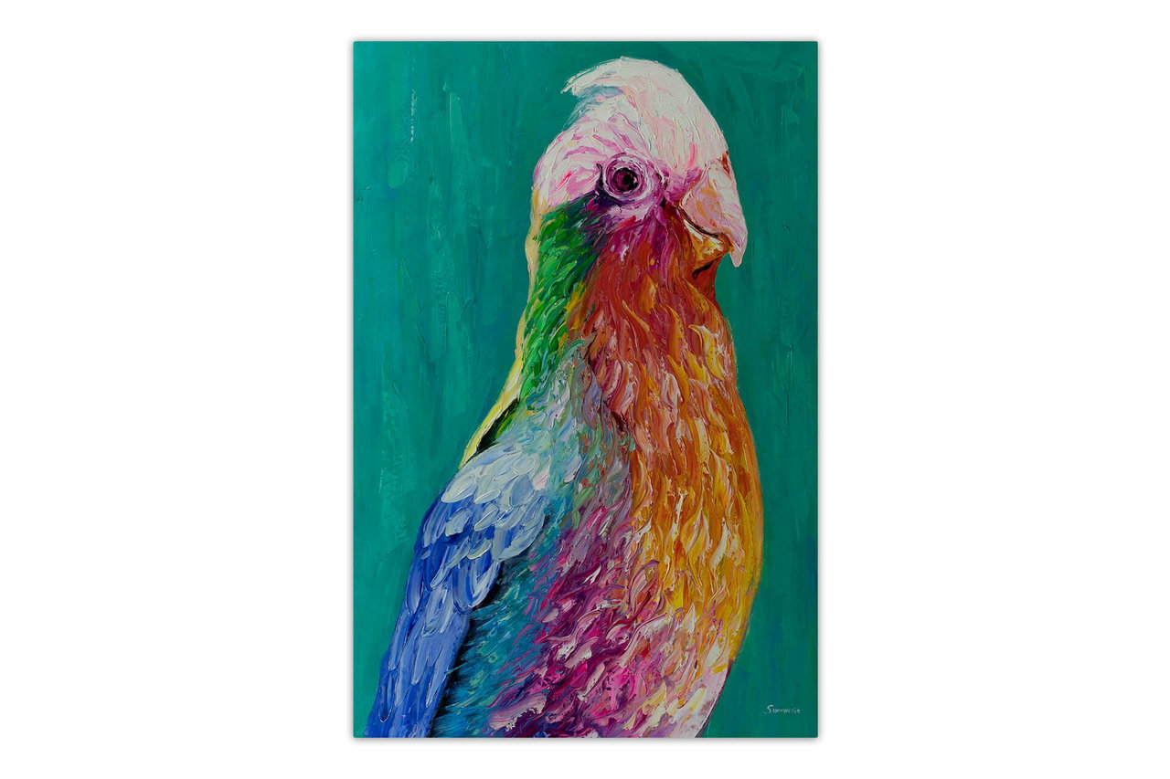 XXL Olieverf schilderijen 'Exotic Spectrum ' | Handgeschilderd unicum in de ruimte.