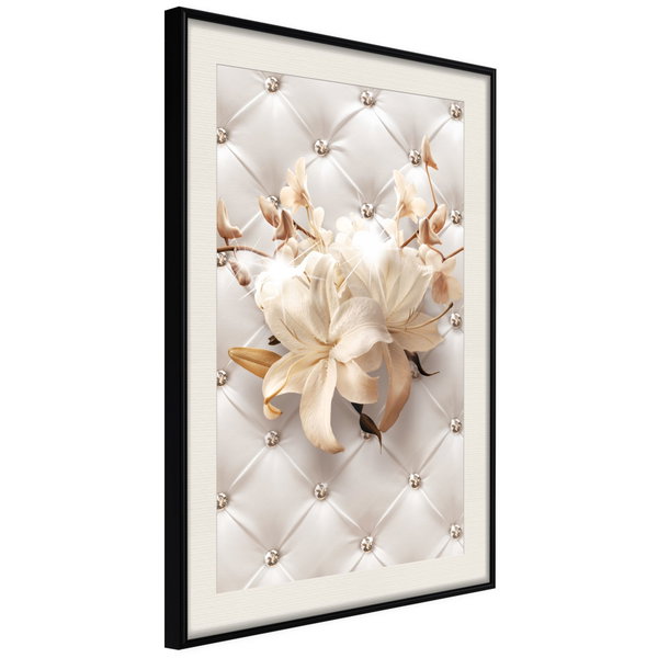 Juliste 'Lilies on Leather Upholstery'