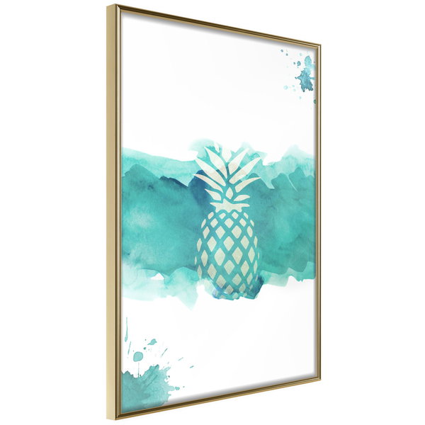 Poster 'Pineapple in Watercolours'