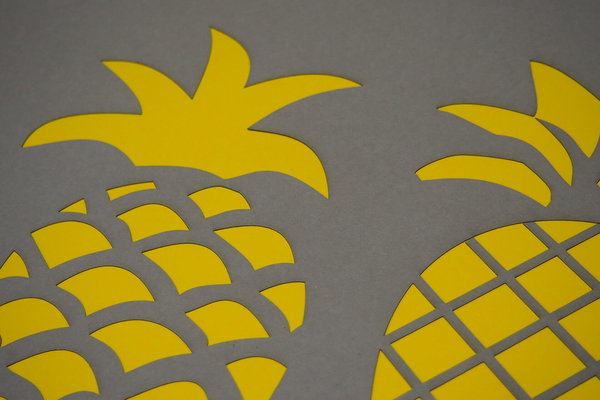 Papierkunst Wandbild 'Ananas' 50x70cm