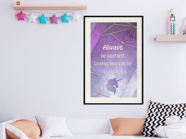 Poster 'Be Yourself or a Unicorn'