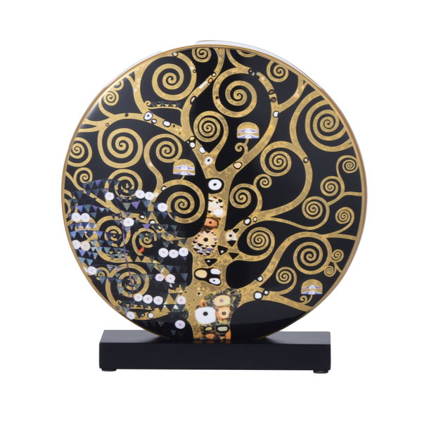 Porzellan Vase 'Golden Embrace' von Gustav Klimt 6x22,5x21cm