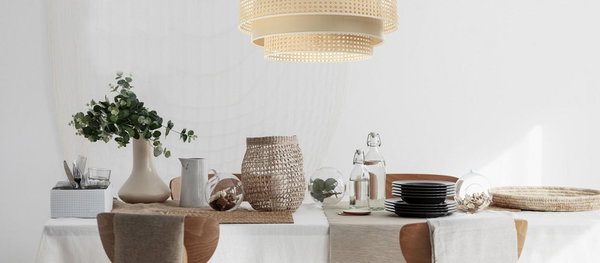 Pendelleuchte 'Rattan Lacey Prominent'