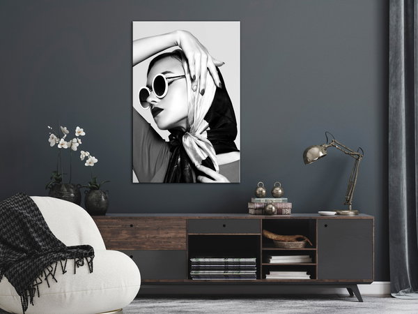 Kunstdruck auf Leinwand 'Stylish Lady Vertical'