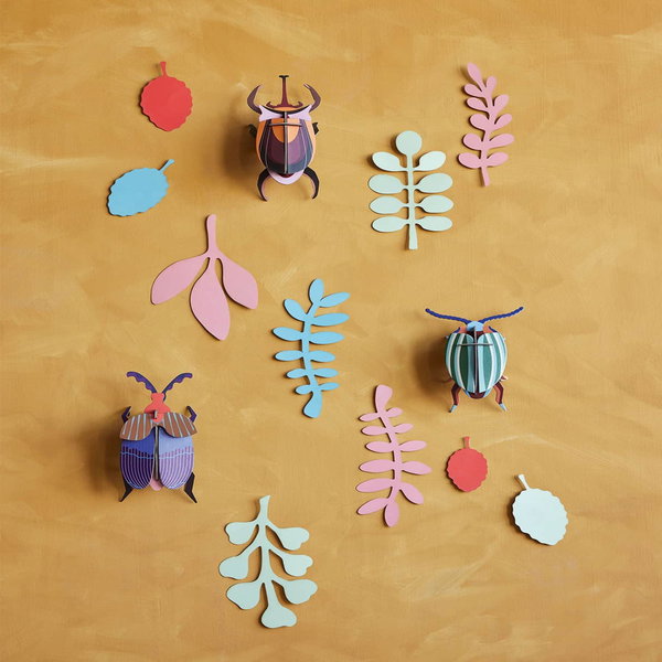 Wanddeko Papier 'Käfer-Set'