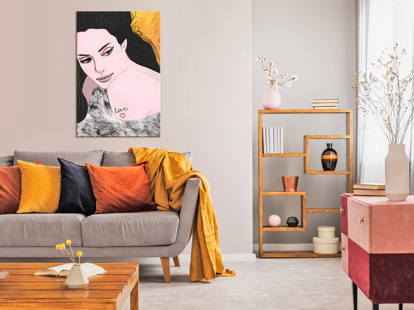 Kunstdruck auf Leinwand 'Sensual and Love Vertical'