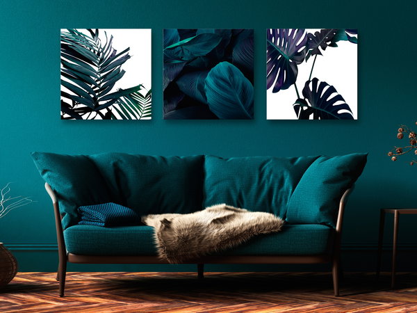 Kunstdruck auf Leinwand 'Turquoise Nature (3-teilig)'