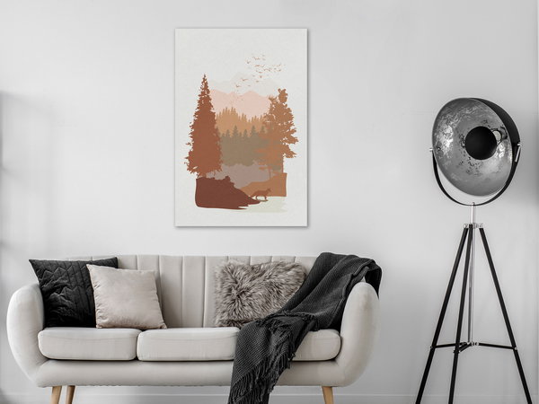 Kunstdruck auf Leinwand 'Autumn in the Mountains Vertical'