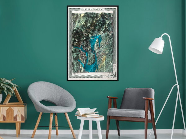 Poster 'Raised Relief Map: Eastern Norway'