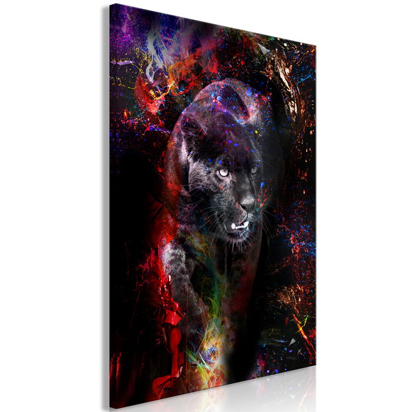 Impression sur toile 'Black Jaguar Vertical'