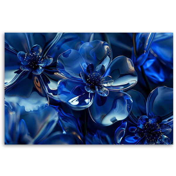 Kunstdruck auf Leinwand 'Sapphire Prism Blossoms 1'
